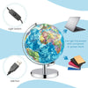 Kids Illuminated Constellation World Globe 3 in 1 Desktop Earth Globe with stand
