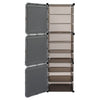 Plastic Shoe Storage Rack Cube DIY Cabinet Stackable Shoes Organizer Stand Shelf