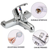 Chrome Sink Bath Filler Tap Shower Mixer Taps w/Hand Held Set Luxury Bathroom UK