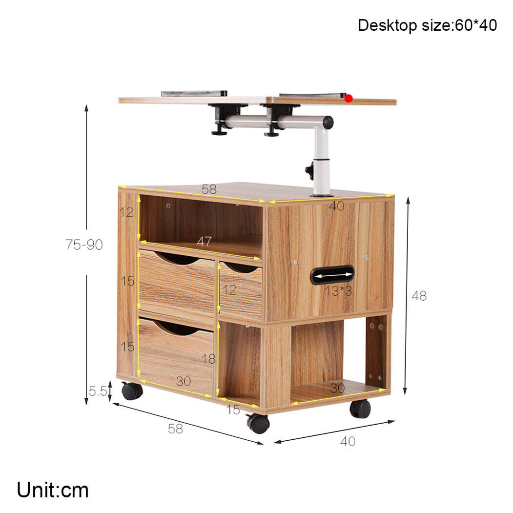Luxuary Bedside Tables Nightstands Drawers Storage Room Kids Book Shelf Table