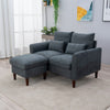 Panana 2 Seats Loveseat Couch Sofa Ottoman Upholstered Furniture for Small Space