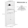 Corner Bathroom Cabinet Freestanding Bathroom Storage Unit, Open Shelves, White