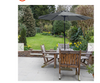 GlamHaus Garden Parasol Tilting Umbrella 2.7M Dark Grey 40-3-561