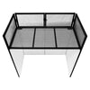 DJ Disco Booth Stand Mixer Shelf Foldable Portable Screen Black & White Lycra