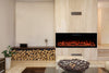 2025 50 INCH WIDE LED FLAMES BLACK GLASS TRUFLAME™ WALL MOUNTED ELECTRIC FIRE