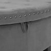 Semi Round Ottoman Storage Stool Bench Bed End Chair Footstool Blanket Chest Box