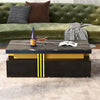 Coffee Table with Drawer Storage High Gloss Rectangle Tea Table for Living Room