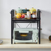 2/3-Tier Metal Expandable Microwave Oven Rack Shelf Countertop Kitchen Stand