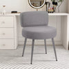 Makeup Stool Soft Pouffe Medium Backrest Dressing Table Vanity Chair Padded Seat
