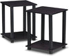 2-Pack Dark Walnut End Table, Side Table, Nightstand - Modern Furniture Set