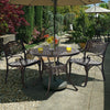 Set of 2 Outdoor Patio Dining Chairs Cast Aluminum Bistro Chairs with Armrests