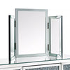 Glass Mirrored Dressing Table Makeup Vanity Desk Bedroom w/ Drawer&Mirror&Stool