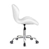 Computer Desk Chair Office Cushioned Chair Chrome Legs Swivel Fabric/PU/Velvet