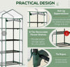 4 Tiers Mini Portable Greenhouse Compact Plant Grow Shed potting 46-3-3