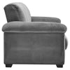 Convertible 3 Seater Velvet Fabric Grey Comfortable Storage Ottoman Sofa Bed