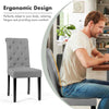 Parson Accent Diner Chairs Dining Room Chairs Set of 2 w/Padded Seat-Grey