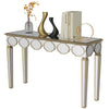 Long Silver Mirrored Console Table Hallway Side Desk Pendant Table Retro Elegant