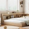 Wooden Storage Bed Frame With Slats and Shelves 4ft6 Double for Kids, Teenagers