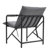 Modern Linen Fabric Padded Seat Accent Chair Metal Frame Armchair Fishing Chair
