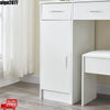Large Dressing Table Vanity Makeup Desk With 3 Color Modes LED Light Mirror