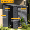 9x5ft Garden Storage Shed Metal Outdoor Bicycle Tool House Organizer Sloped Roof