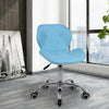 Computer Desk Chair Office Cushioned Chair Chrome Legs Swivel Fabric/PU/Velvet