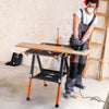 2-in-1 Folding Work Table & Sawhorse 8 Adjustable Heights Workbench Workstation