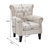 Leisure Single Sofa Armchair Modern Wing Back Chesterfield Button Accent Chair