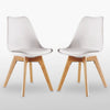 Tulip Dining Chair Padded Seat Eiffel Wood Legs (SETS OF 1,2,4) Jamie Lorenzo
