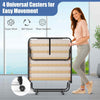 Guest Bed Rollaway Folding Bed with Sturdy Steel Frame & Memory Foam Mattress
