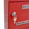 Lockable Metal Secure Mailbox Letter Post Box Wall Hanging Garden Gate Ornament