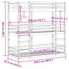 Tripe Bunk Bed White 80x200 Solid Wood Pine W9J1