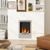 Stainless Steel Bioethanol Fire Indoor Ethanol Fireplace Insert Silver Tone New