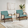 Modern Accent Chair Corduroy Reading Armchair Upholstered Sofa Rubber Wood Frame