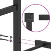 Metal Bed Frame with Headboard Black 90x200 cm m