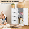 Bathroom Bedroom Cabinet Shelf Cupboard Storage Unit Free Standing Floor Wall