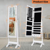 Jewelry Cabinet Lockable Jewelry Cabinet Freestanding Armoire Organizer w/Mirror
