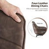 2xSwivel Dining Chairs Faux Leather Padded Seat Dining room Modern Brown