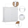 Mondeer Double Doors Under Sink Cabinet Cupboard Storage Unit Bathroom White