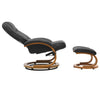 Upholstered PU Recliner Lounge Chair with Footrest High Back Home Office Black