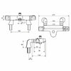 Bathroom Thermostatic Bath Shower Mixer Taps Deck Mounted Chrome Valve Bar Tap