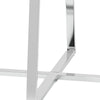 Modern Clear/Black Glass Round Dining Table With Metal Legs Kitchen Furniture