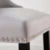 Velvet Dining Chair with Door Knocker Ring Windsor Dressing Room Chair 1/2/4/6