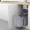 Recycle Waste Bin Sorter Recycling Pull Out Soft Close Kitchen Cabinet Hidden