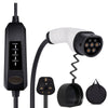 EV Charging Cable Type 2 UK Plug 3 Pin Electric Vehicle Car Charger Portable 13A