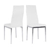 Apartment Residential Kitchen Glass Table Chairs Family Dinner PU Leather Seat