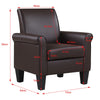 Leisure Faux Leather Accent Arm Chair Living Room Bedroom Comfy Single Sofa Seat