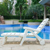 Plastic Garden Sun Lounger Outdoor Folding Day Bed Chair Beach Pool Recliner