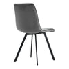 Velvet Padded Seat Kitchen Dining Chair Home Office Chair with Metal Legs
