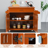 Kitchen Island Cart Rolling Storage Trolley Cart Kitchen Serving Utility Trolley